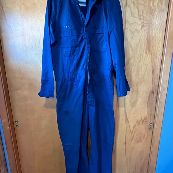 US Navy Other - VTG 1987 US Navy Shipboard Coveralls Jumpsuit Blue 44L